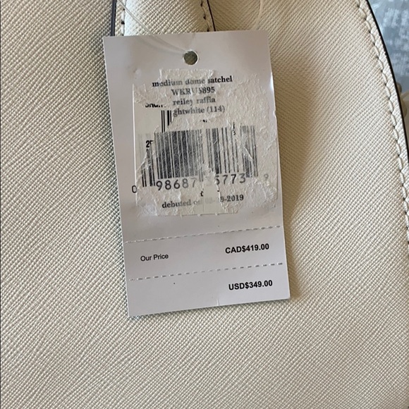 NWT Kate Spade raffia Leather Satchel - Picture 7 of 7